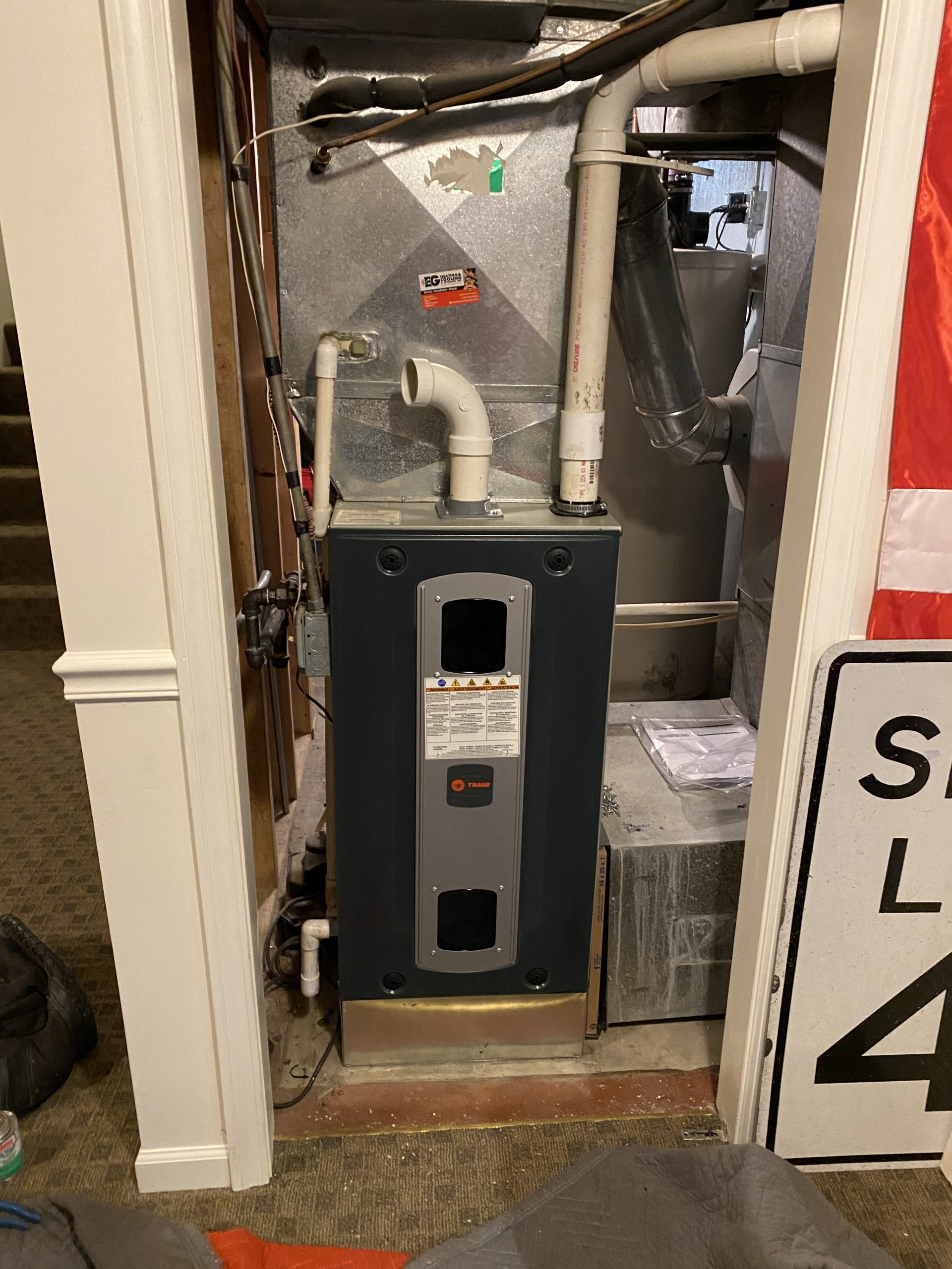 Trane furnace installation by Any Season Heating and Cooling in Des Plaines Illinois