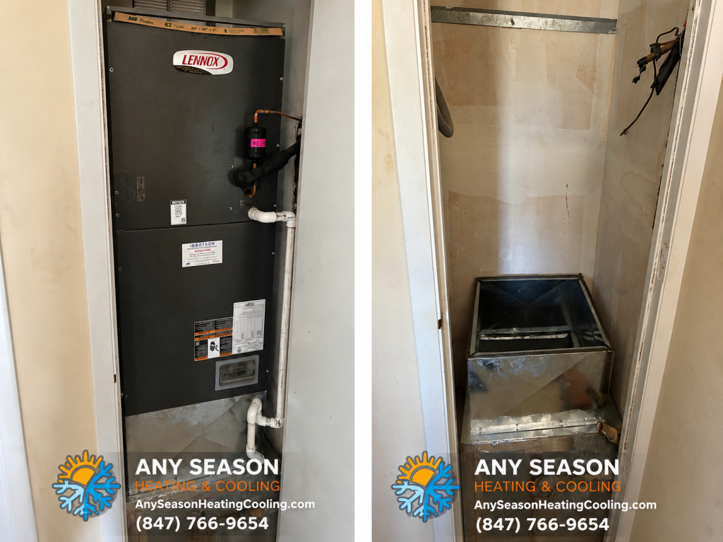 HVAC Contractor Arlington Heights, IL 60005 – Electric Air Handler Removal and Reinstallation