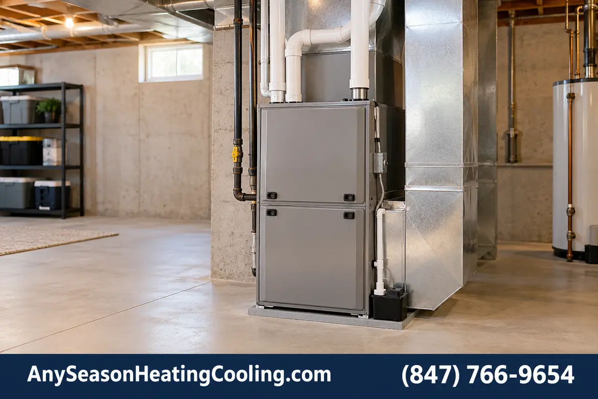 Gas furnace installation in Des Plaines IL by Any Season Heating & Cooling